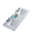 White Carrara Countertop 60 inch Single Hole with Rectangle Sink B830223