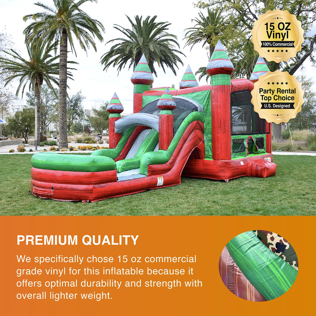 Commercial Grade Bounce House with Slide and Pool D855