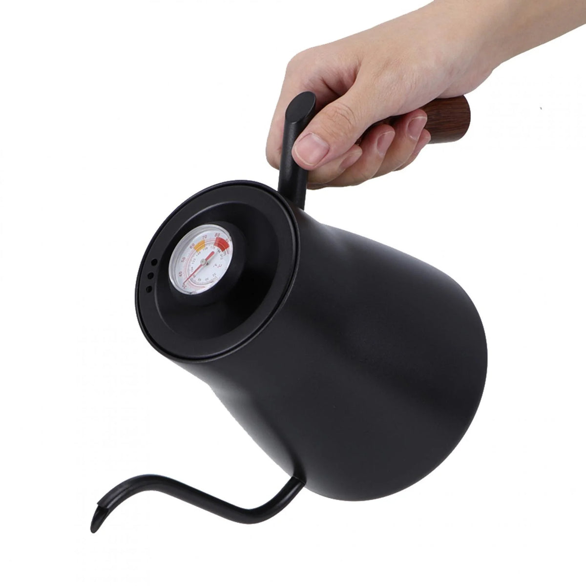 Thermometer Coffee Kettle with Wooden Handle T964344