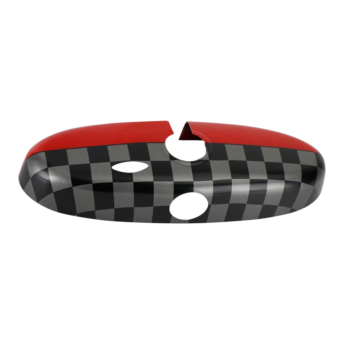 Black/Grey Checkered Rear View Mirror Cover J579802