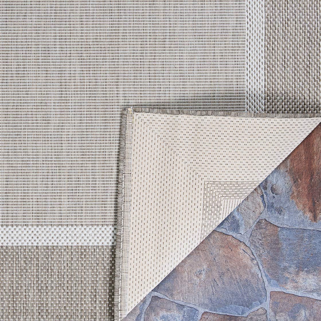 5'10" x 9'2" Champagne-Taupe Indoor/Outdoor Area Rug L638