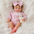17 Inch Cloth Body Blue Eyes Hand-Rooted Hair Reborn Baby Doll G876039