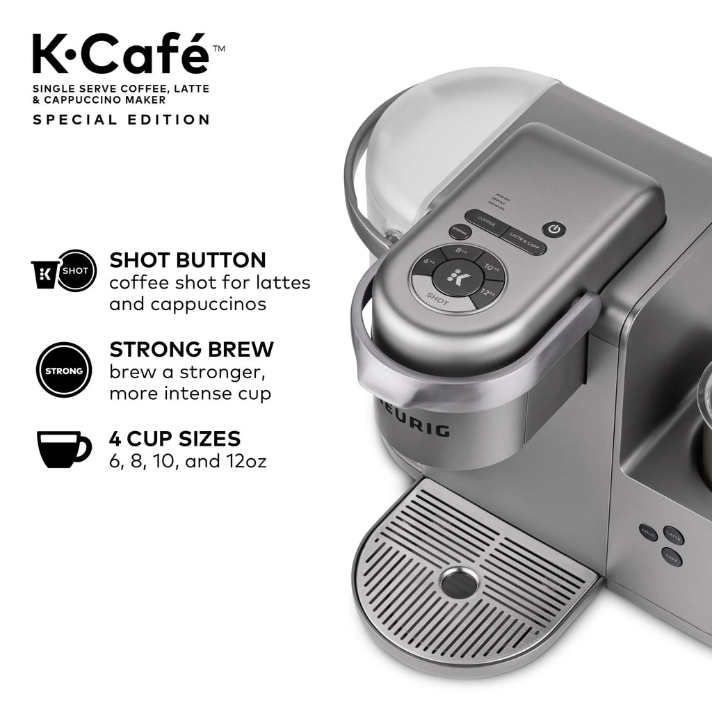 Single Serve K-Cup Pod Coffee, Latte and Cappuccino Maker, Nickel H469