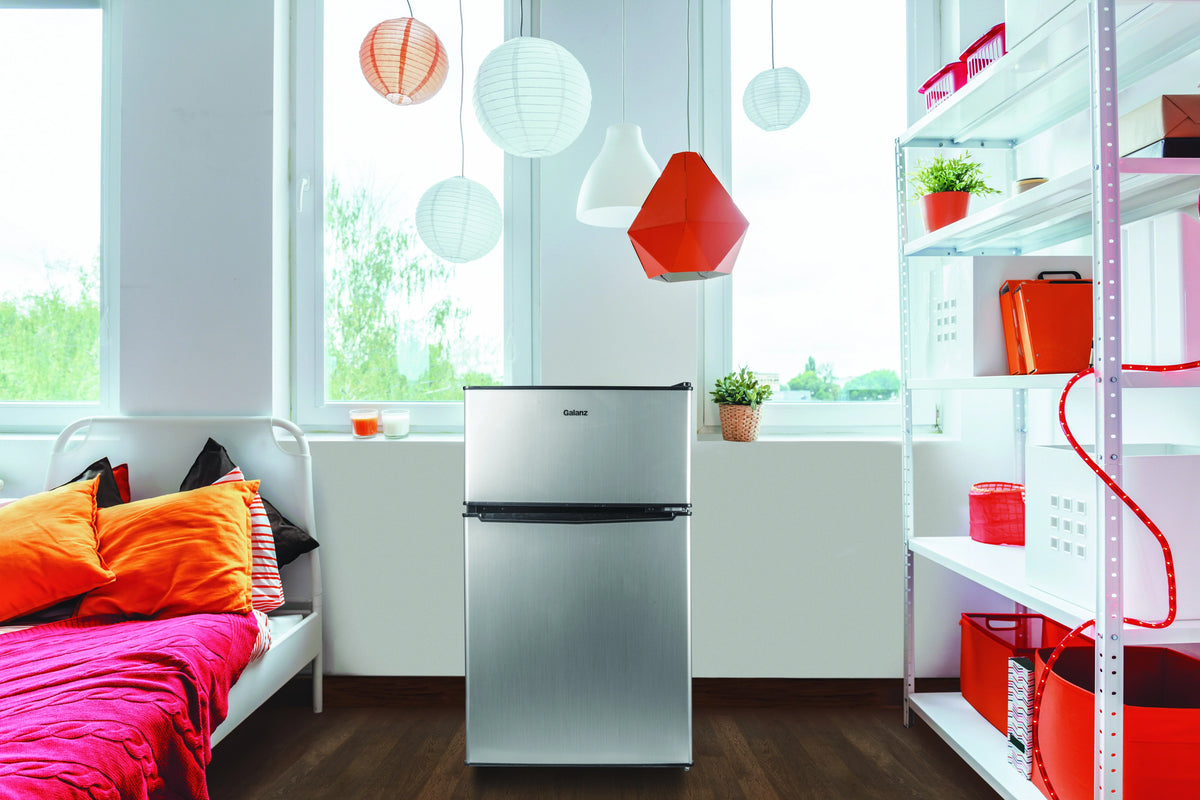 3.1 Cu ft Two Door Mini Fridge with Freezer V90075