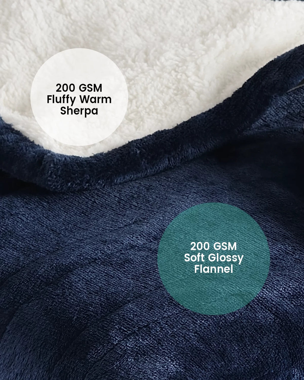 50" x 60" Blue Fleece Heated Throw Blanket P16579