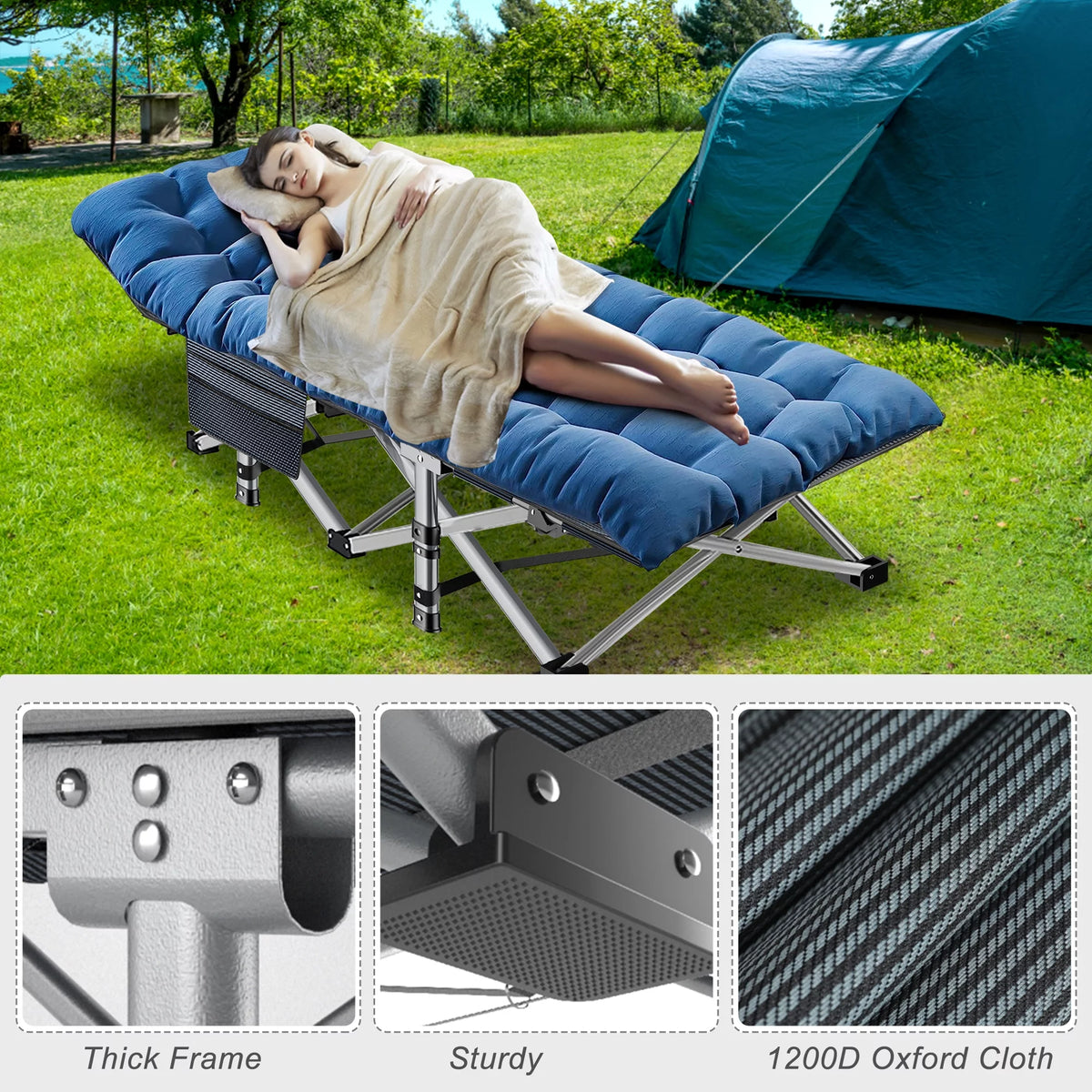 Folding Camping Cot with Carry Bag C924553