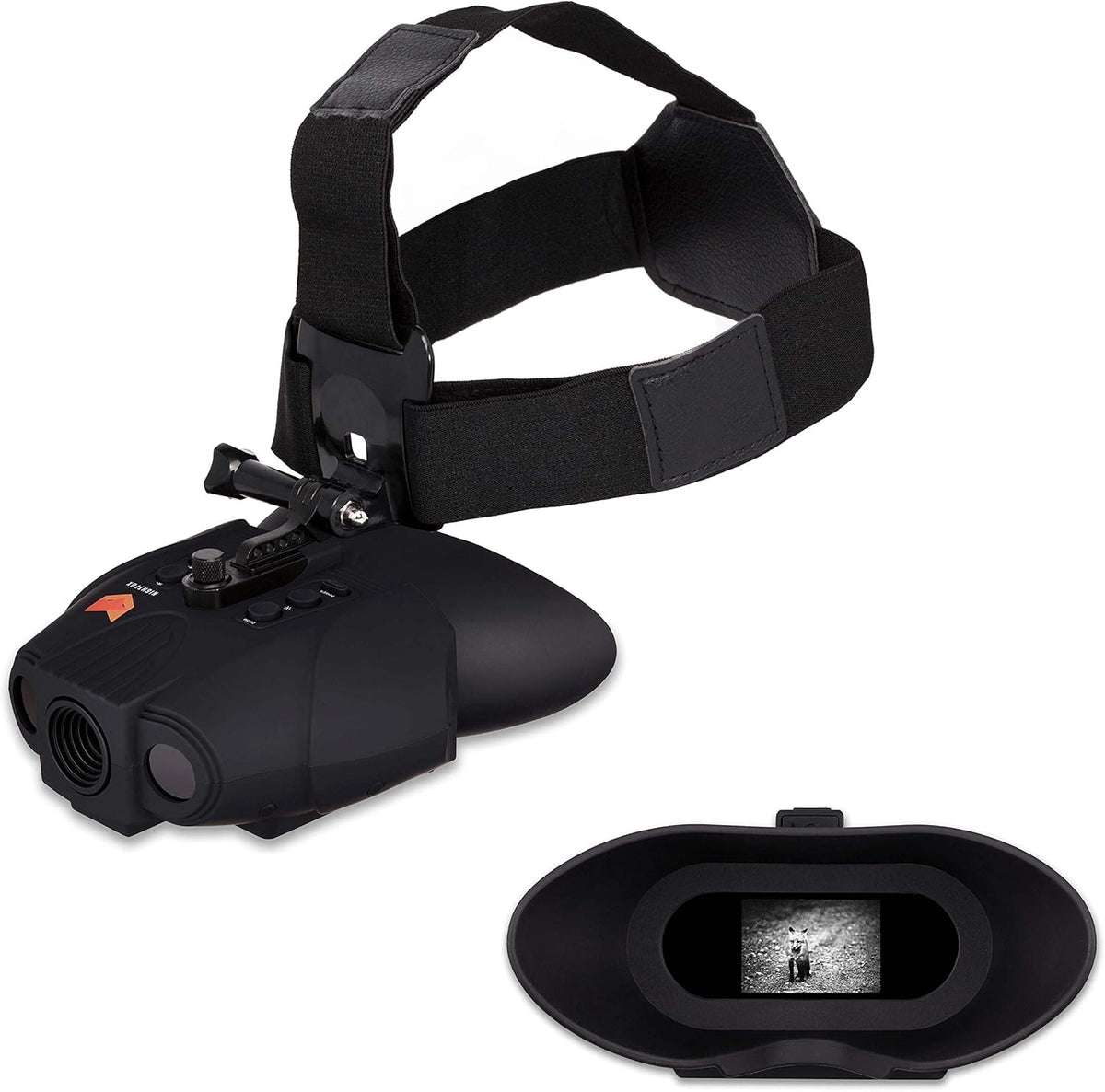 Night Vision Goggles Digital Infrared 1x Magnification 75yd Range Rechargeable Battery O95549