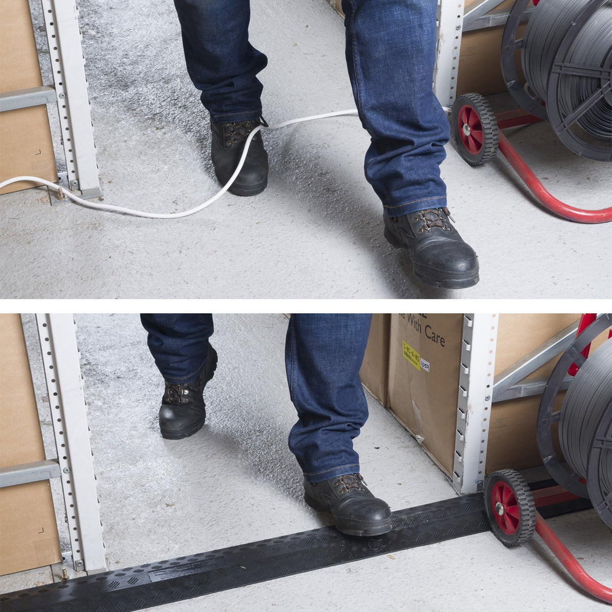 Heavy Duty Single Channel Cable Protector, 30in Length, Black C12149