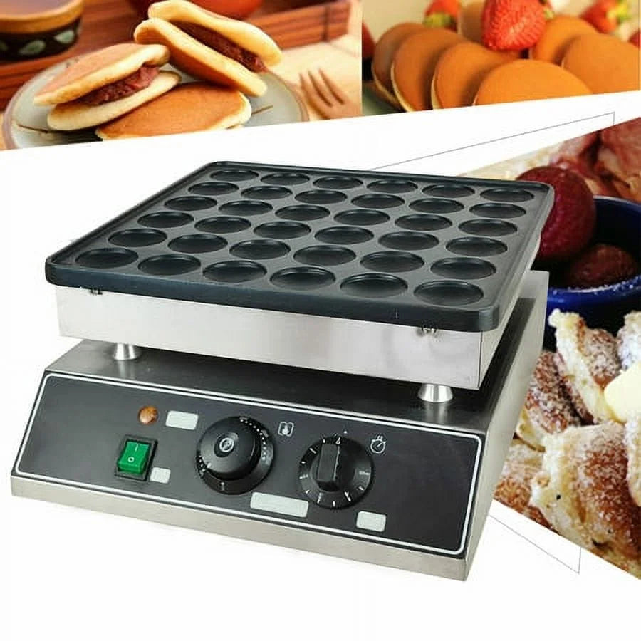 36pcs Nonstick Electric Mini Dutch Pancake Baker Maker B2374