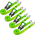 Ratchet Strap with Wire Hooks 2 Inch x 15 Foot 4 Pack 3,300 Pound Safe Working Load G432