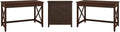 Reclaimed Pine 2 Person Desk Set with Lateral File Cabinet W762