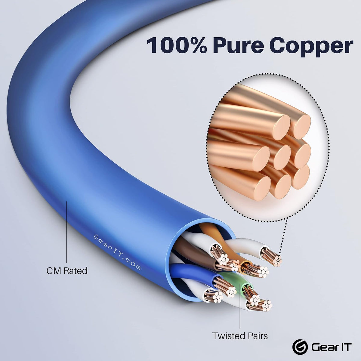 50-Pack Blue Cat5e Ethernet Patch Cable 1 Foot X9907