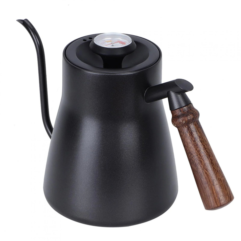Thermometer Coffee Kettle with Wooden Handle T964344