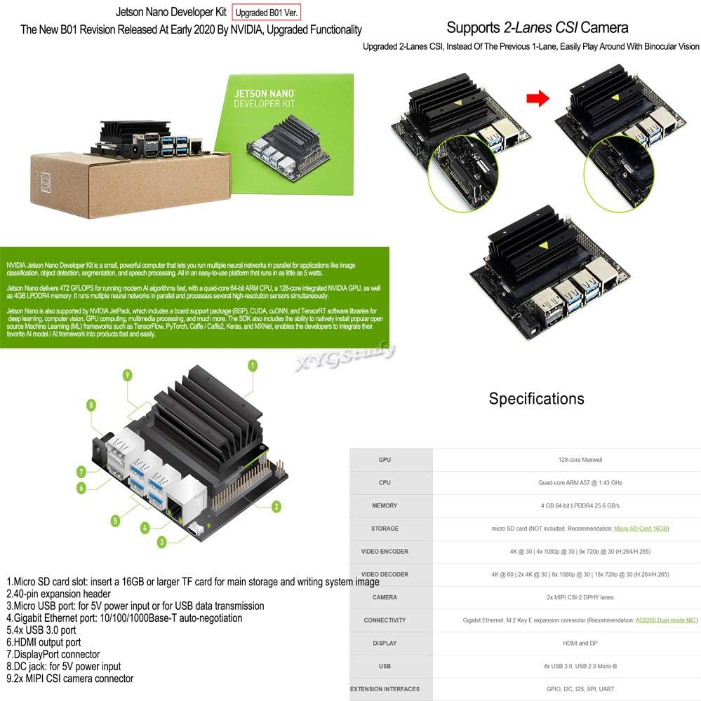 JetBot AI Kit with Front Camera Eye and ROS Nodes Code Q5303
