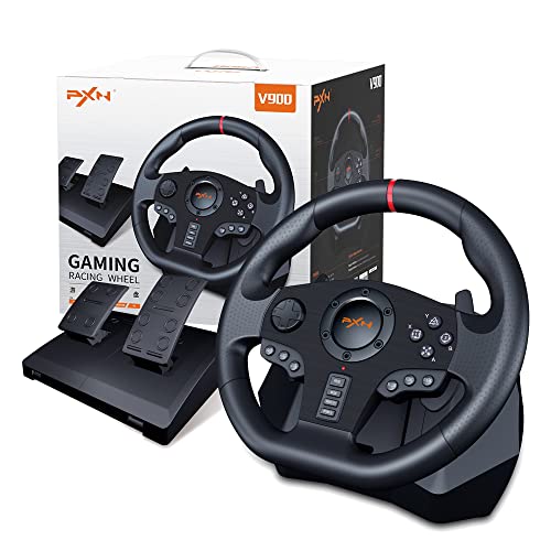 Gaming Steering Wheel with Pedals Paddle Shifter K97691