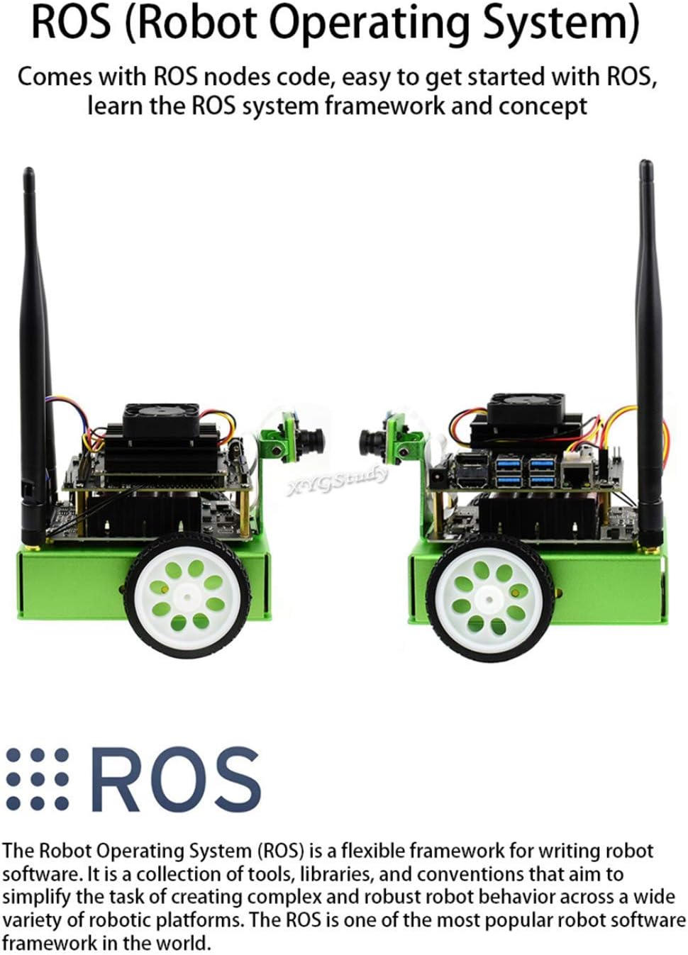 JetBot AI Kit with Front Camera Eye and ROS Nodes Code Q5303