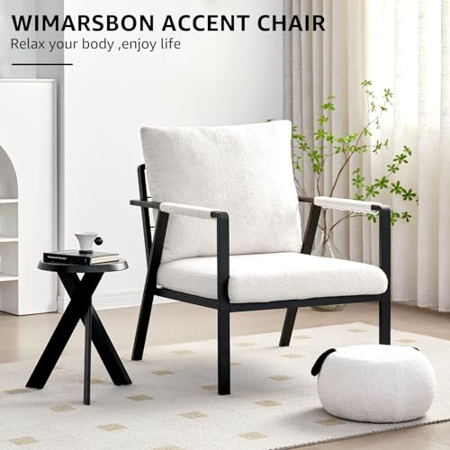Black Teddy Velvet Accent Chair with Metal Leg E29894