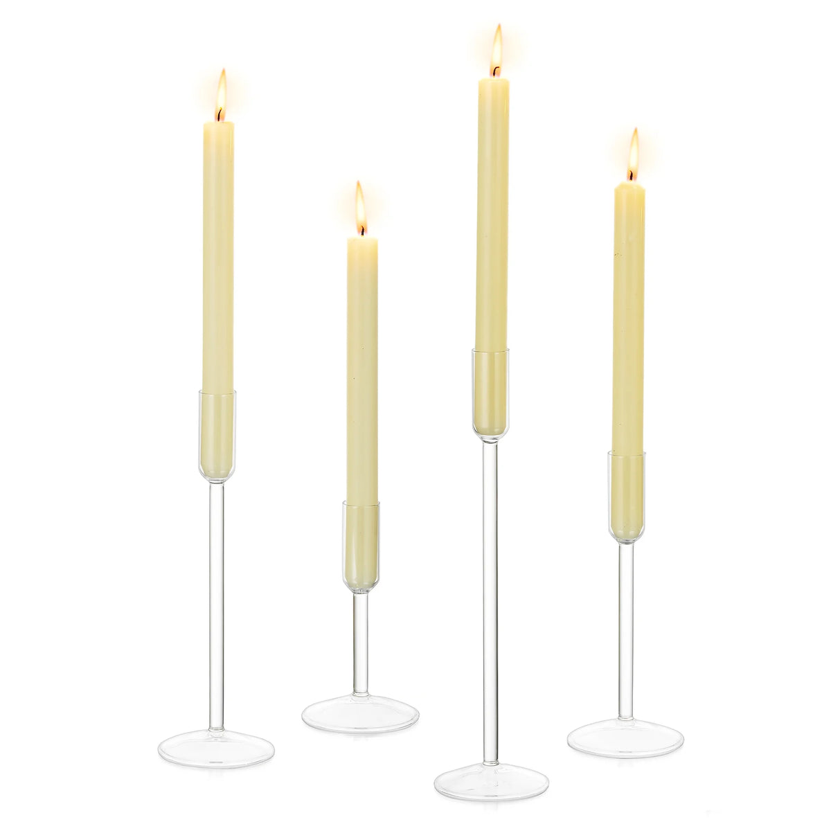 Glass Candlestick Holders Set of 4 M52467