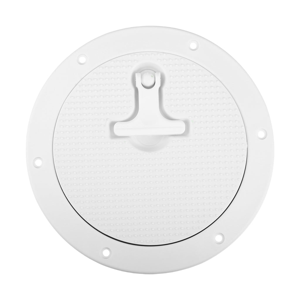 6" Boat Inspection Deck Plate Hatch White Nylon with T-handle Pre-drilled Holes F894