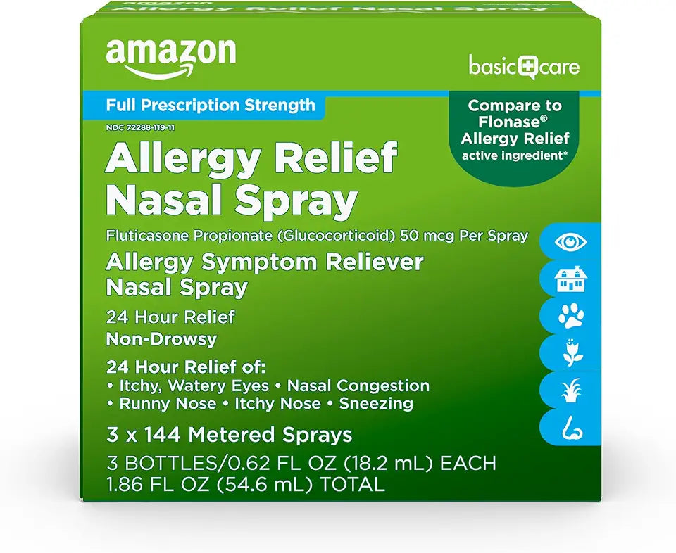 24-Hour Allergy Relief Nasal Spray 50 mcg 0.62 fl oz Pack of 3 A351