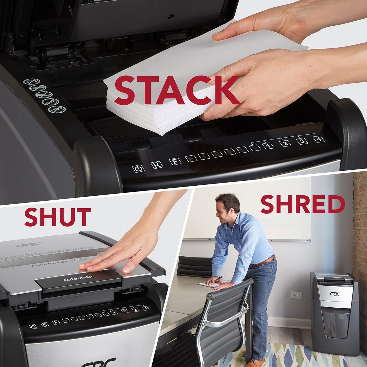 300 Sheet Capacity Micro-Cut Paper Shredder B85359