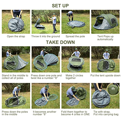 2 Person Waterproof Pop-up Camping Tent B803473
