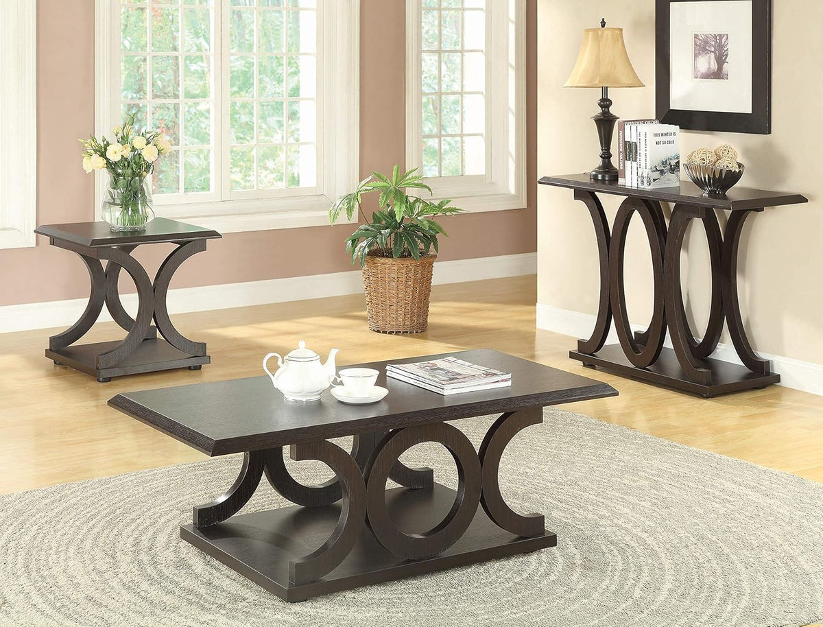 C-Shaped Coffee Table Cappuccino F730