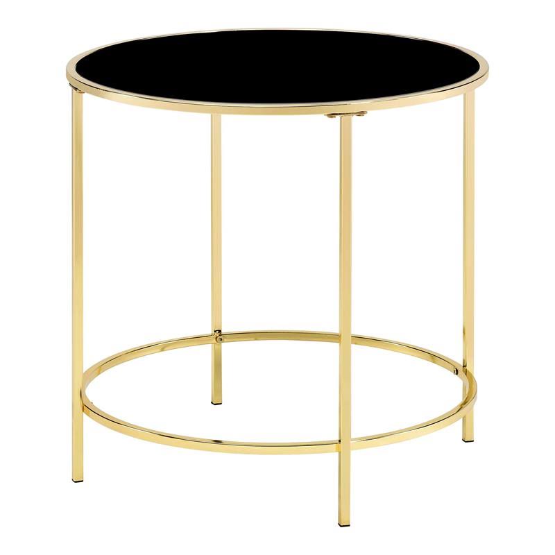 Contemporary Glass Top Side Table H371