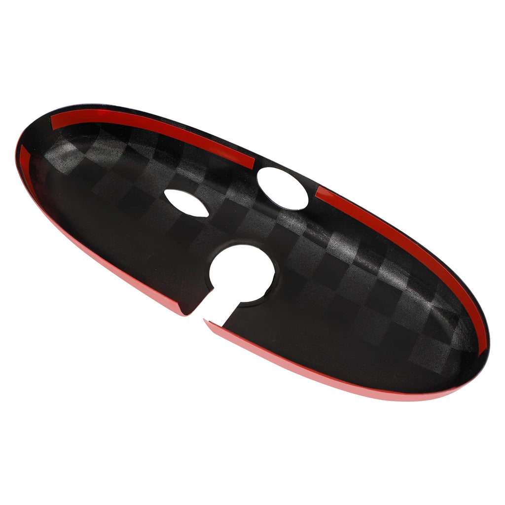 Black/Grey Checkered Rear View Mirror Cover J579802