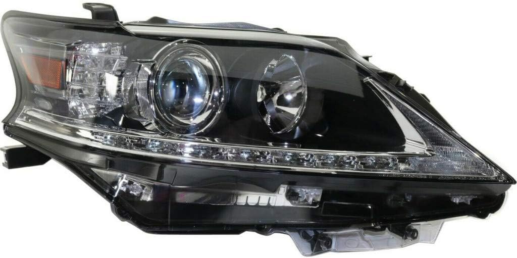 Headlight Assembly Passenger Side Black Housing W7496