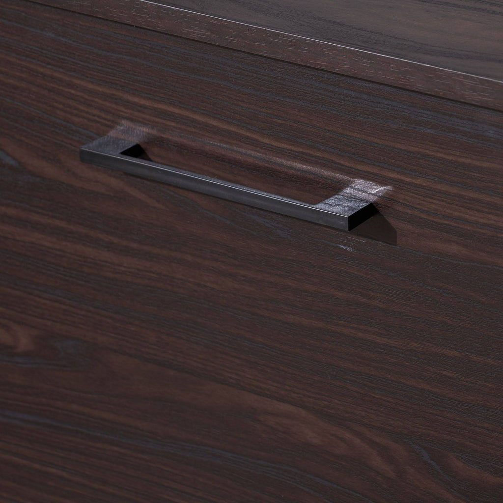 Black and Walnut Brown 3 Shelves Cabinet Z175