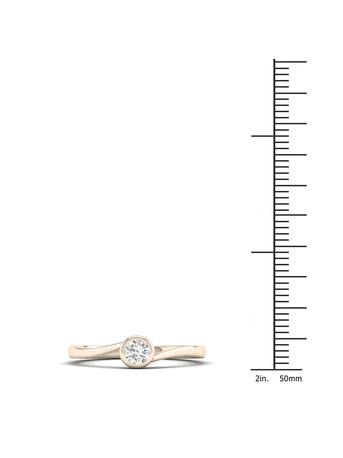 10k Yellow Gold Solitaire Promise Ring K5015