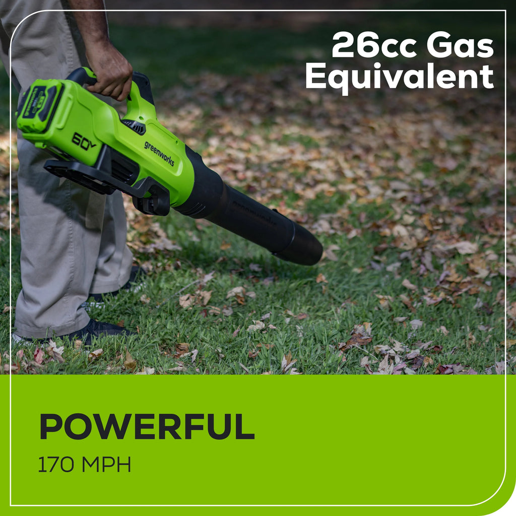 60V 630 CFM 170 MPH Leaf Blower with 2.5 Ah Battery & 3 Amp Charger Q1795