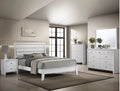 White Full Size Wood Panel Bed Set K86591