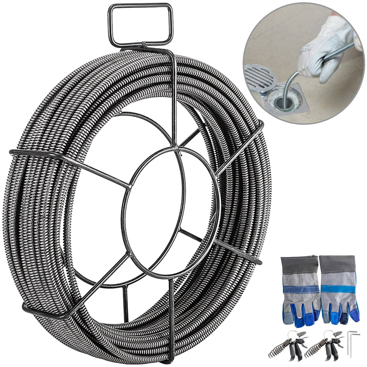 50ft 1/2in Drain Cleaning Cable W2254