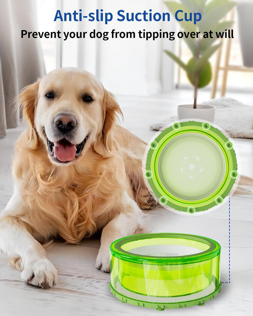 Green 2L No Spill Dog Water Bowl G3010