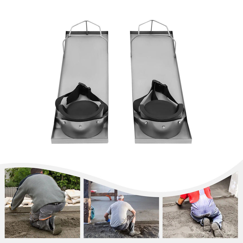 1 Pair Stainless Steel Moving Sliders with Concrete Knee Pads & Board Straps 28*8in O738