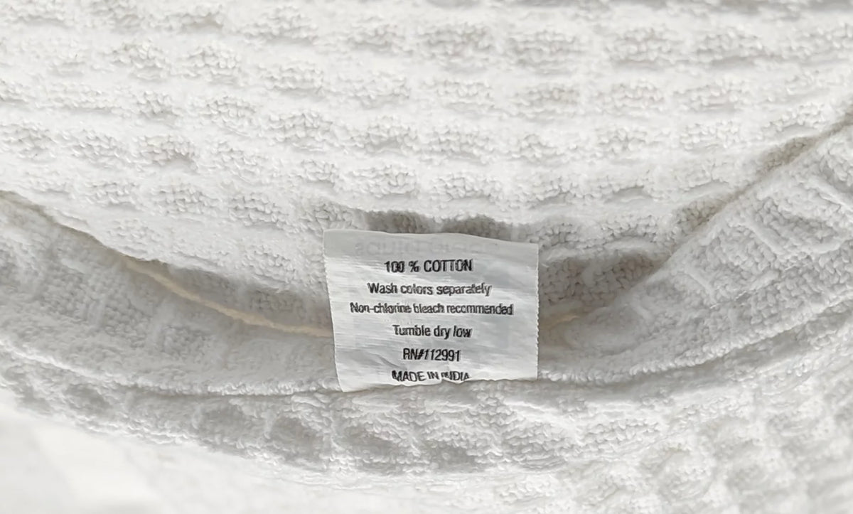 100% Cotton King White Waffle Blanket G540