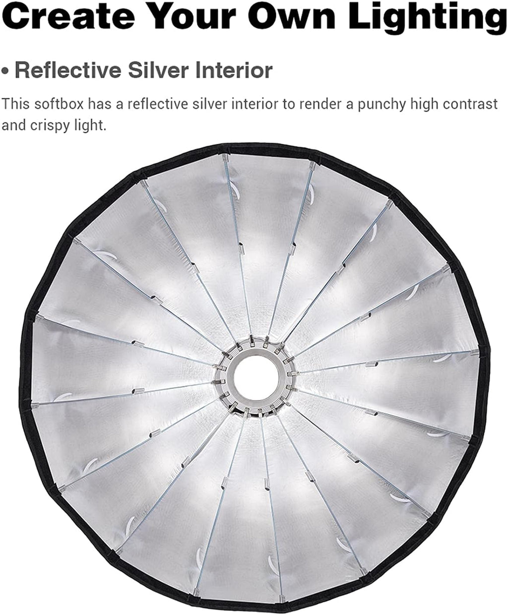 27.5" 70CM Deep Parabolic Softbox for Photo Strobe Studio Flash G53398