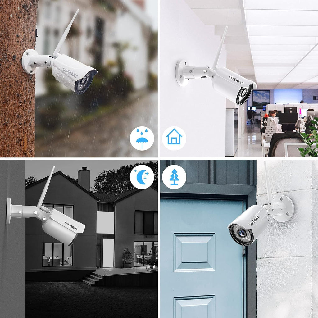 8 Channel 4pcs 2MP Wireless Security Camera System with 1TB Hard Drive I815549