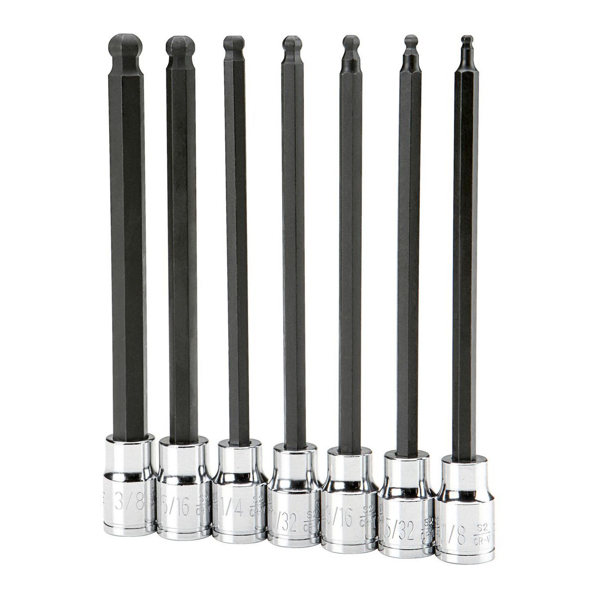 3/8 in. Drive SAE Ball Hex Socket Set, 7 Piece D43794