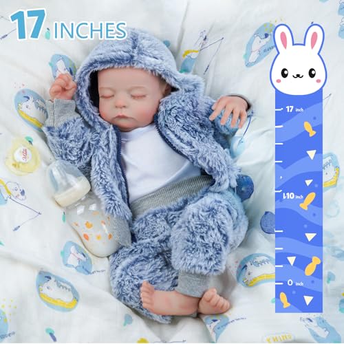 17-Inch Silicone Full Body Reborn Baby Doll C478274