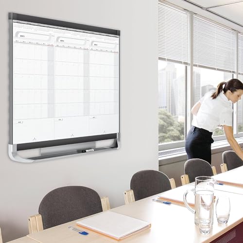 Graphite White 3 x 2 Feet Sliding Three Month Calendar Board N4814