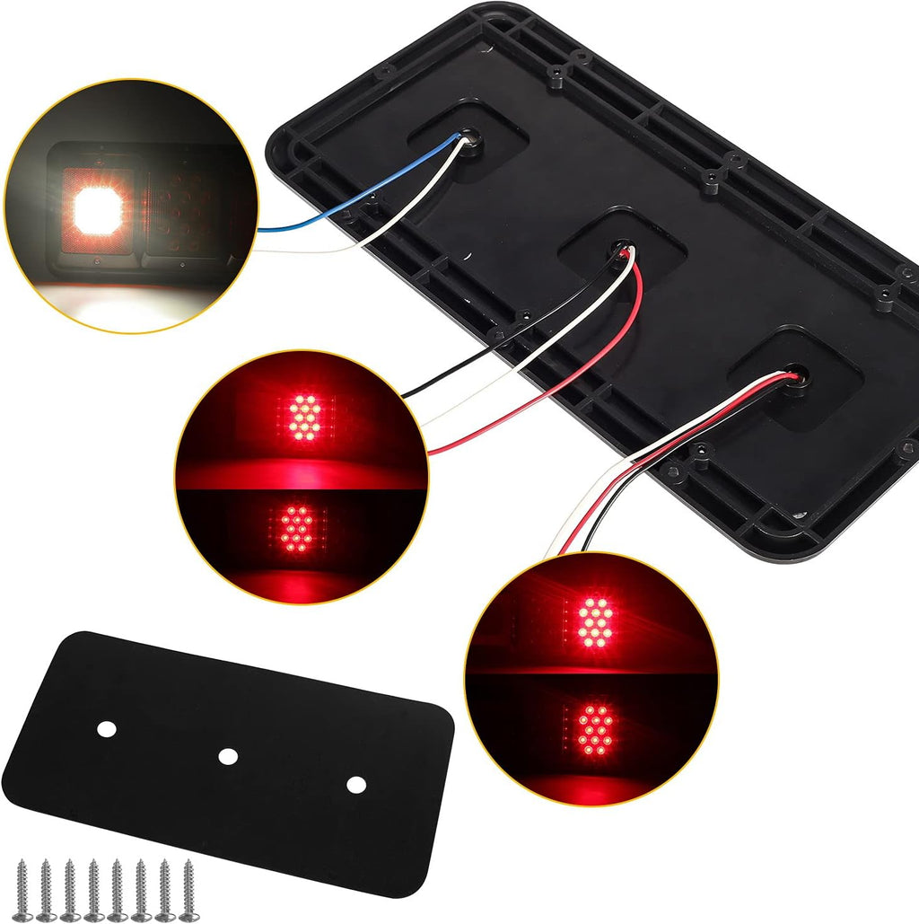 2Pcs LED Trailer Tail Lights with Black Base F384135