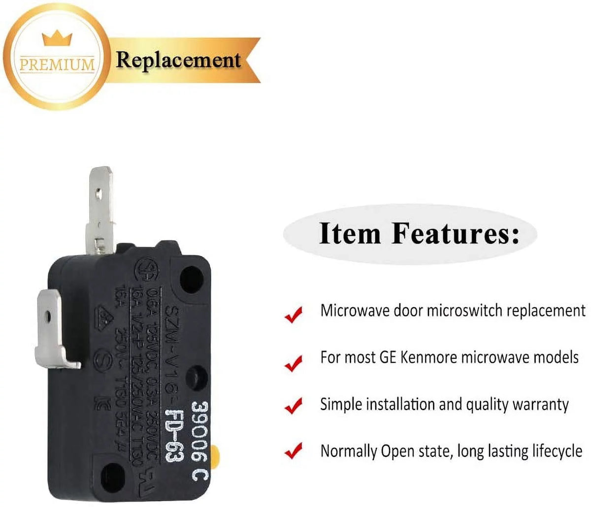 2 Pack Microwave Door Switch W76935
