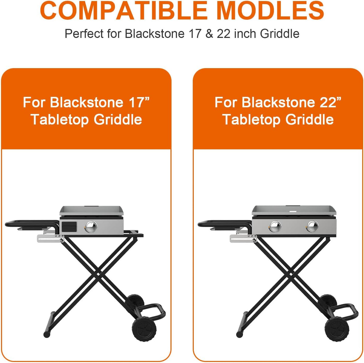 Folding Grill Cart with Side Shelf Y554789