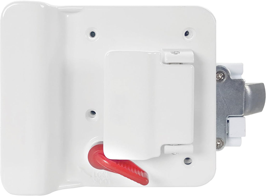 White RV Entry Door Handle with Deadbolt Pack of 2 D243365