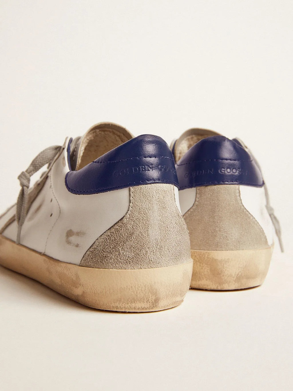 Sneakers with Blue Suede Heel Tab P725549