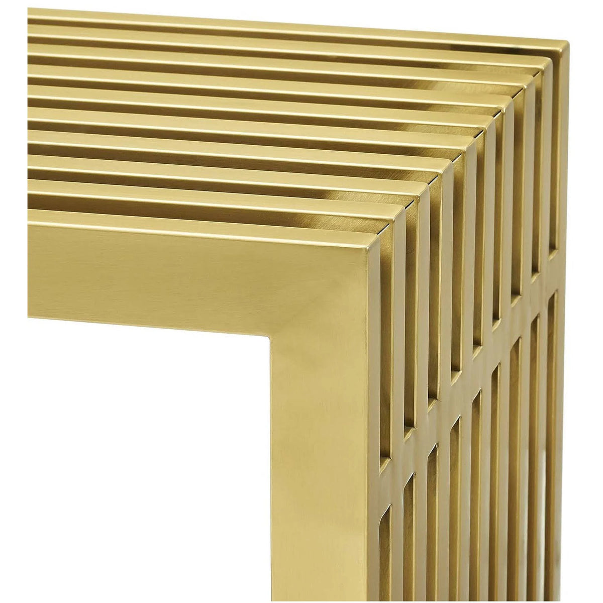 Gold Stainless Steel Console Table Y484431