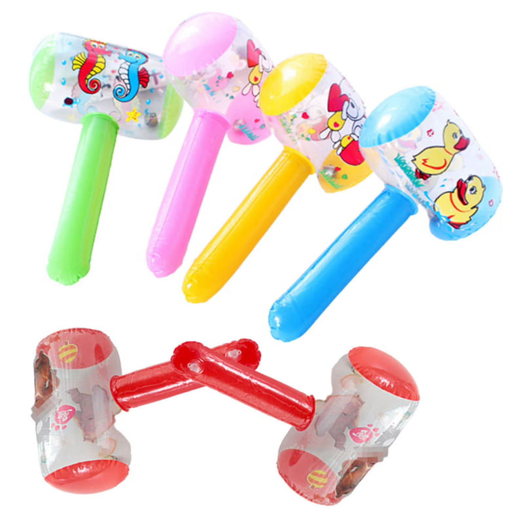 6Pcs Inflatable Cartoon Hammer with Sound Bell Funny Toys E326